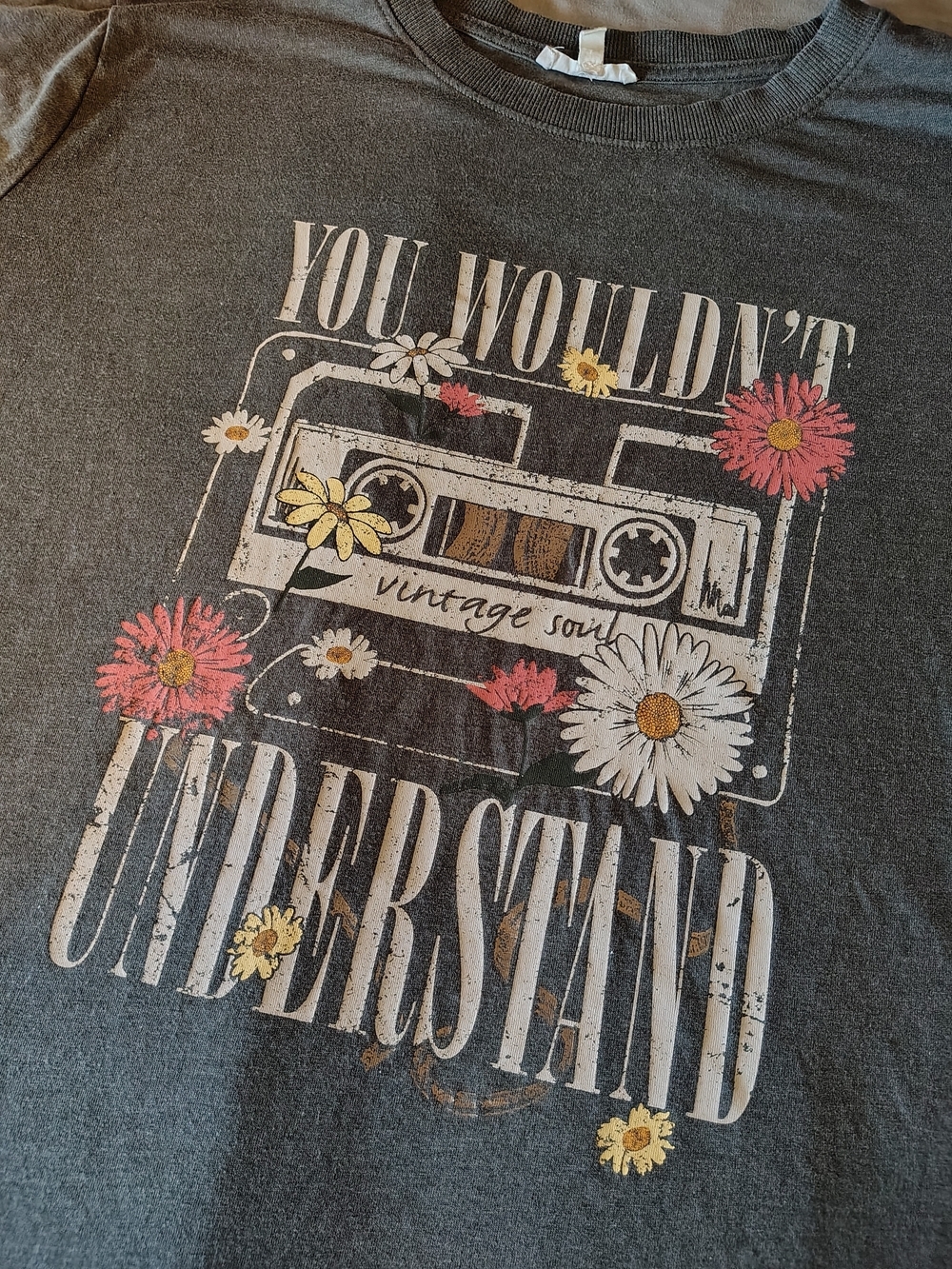 Maurices Vintage Soul 'You Wouldn't Understand' Gray Crewneck Tee Women Medium